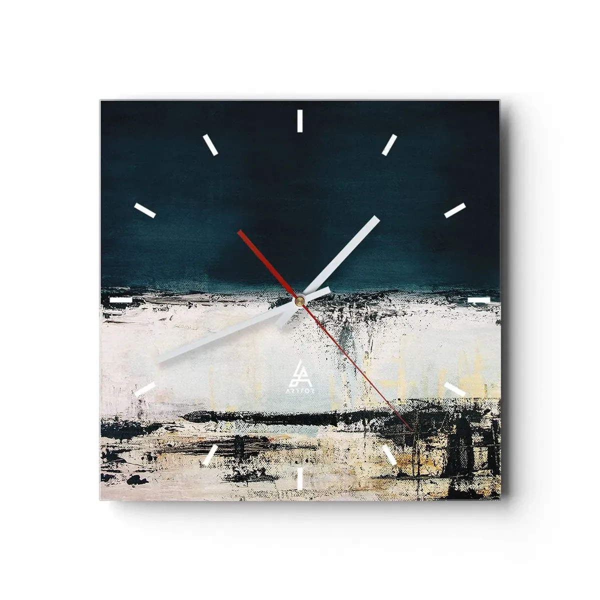 Orologio da parete - Orologio in Vetro - Composizione orizzontale - 40x40 cm