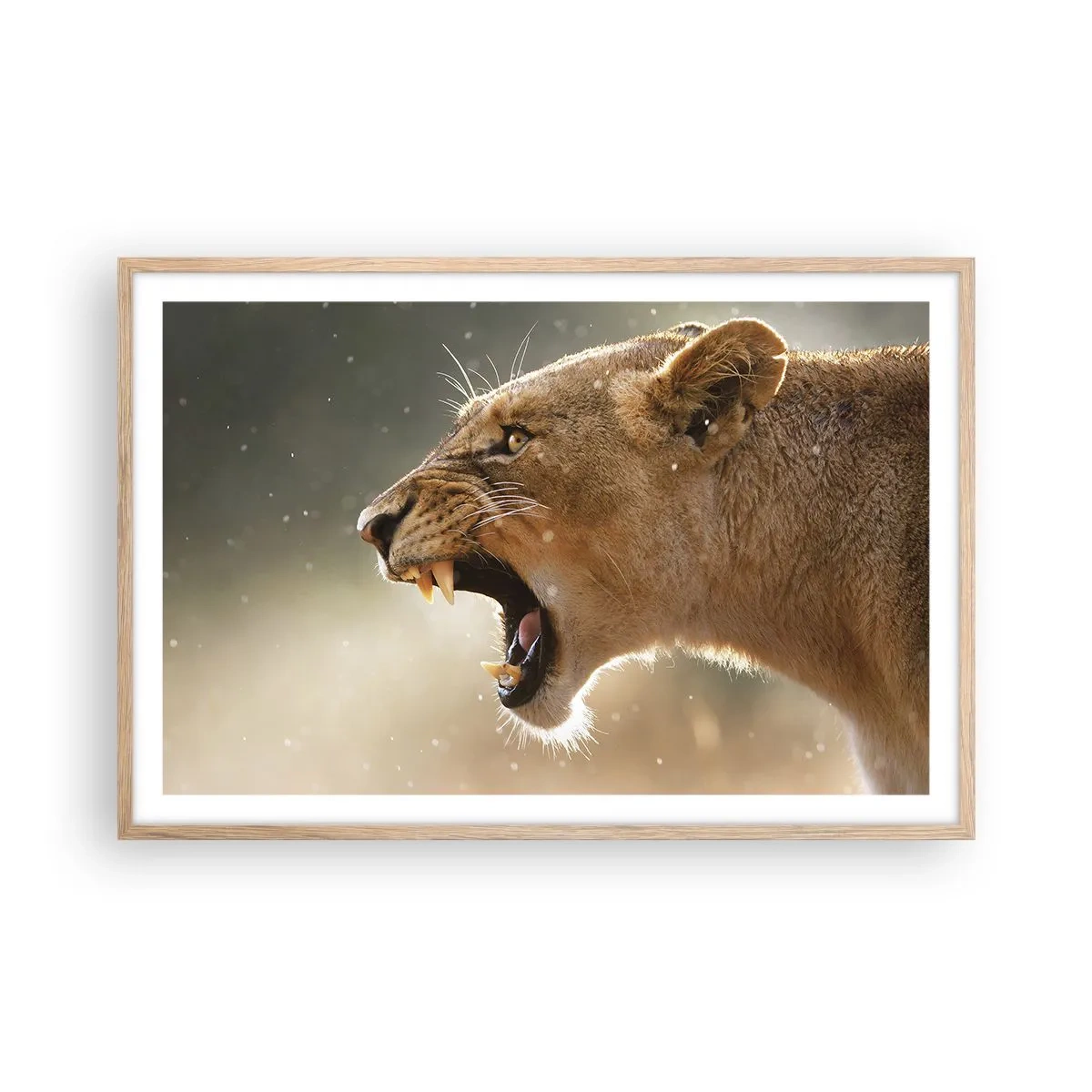 Poster in cornice rovere chiaro - Prova a non ascoltare - 91x61 cm