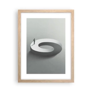 Poster in cornice rovere chiaro - Prova a cavartela - 30x40 cm