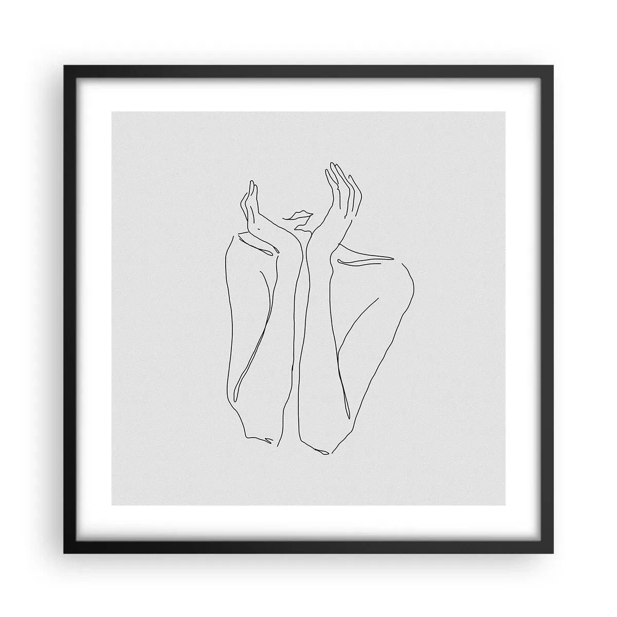 Poster in cornice nera - Quello che sognano le ragazze - 50x50 cm