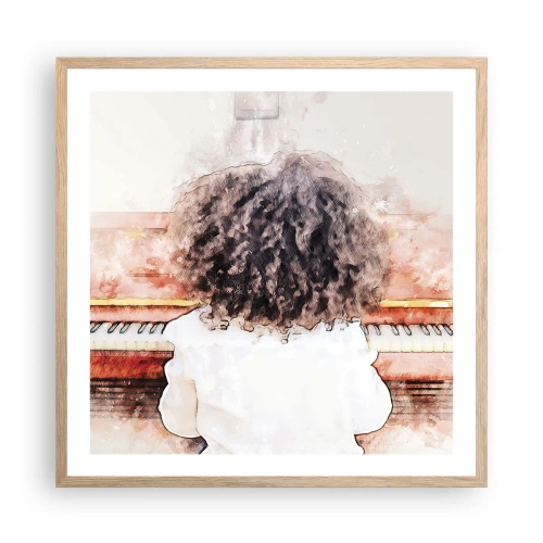 Poster in cornice rovere chiaro - Nel nuovo mondo - 60x60 cm