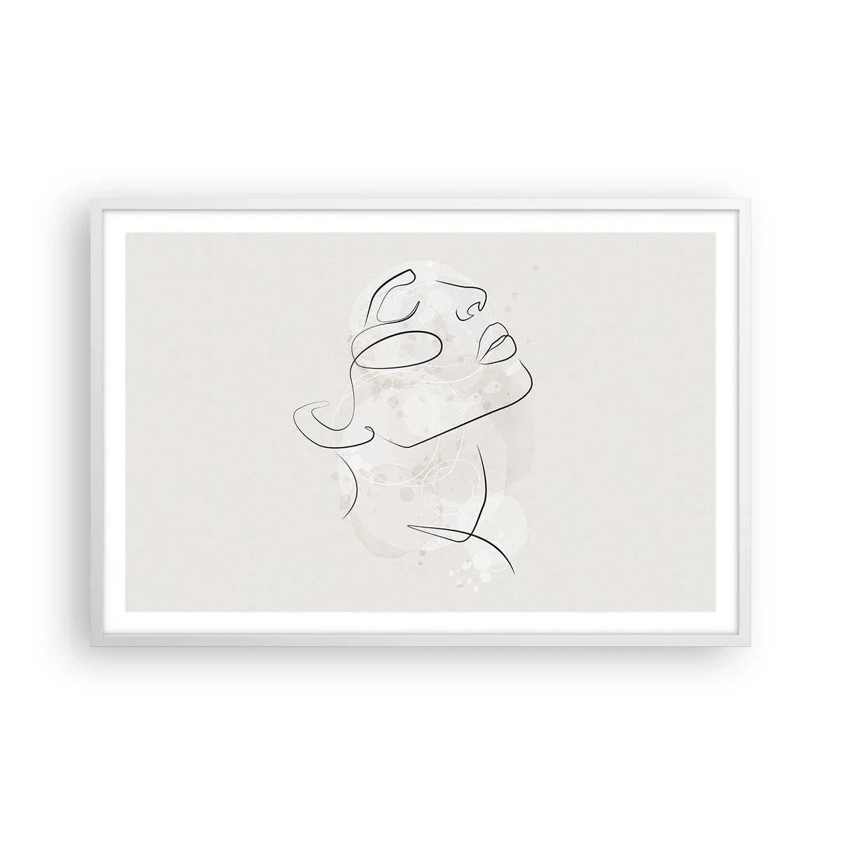 Poster in cornice bianca - Profilo di sogno - 91x61 cm