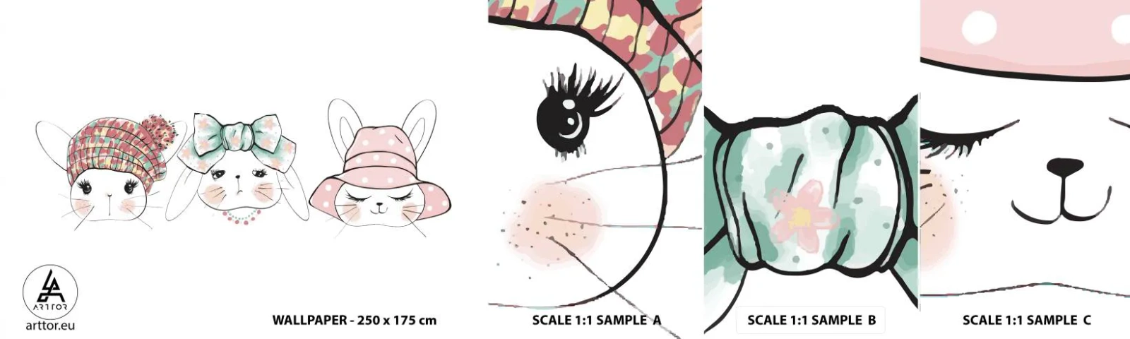 Campione Di Fotomurale Standard Eco - Pensierosa, triste, contenta - Per bambini, Grafica, Illustrazione - 100x30 cm