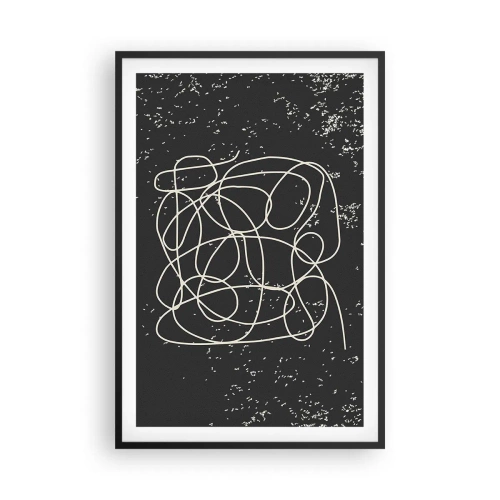 Poster in cornice nera - Il caos dei pensieri - 61x91 cm