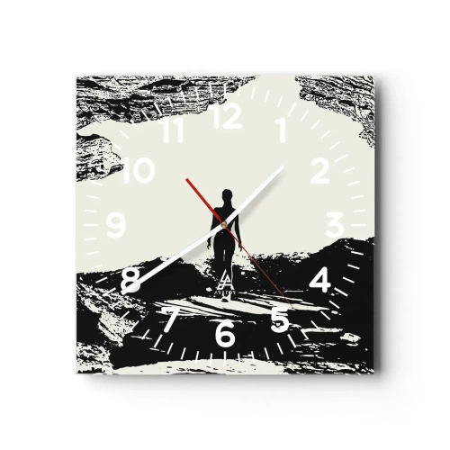 Orologio da parete - Orologio in Vetro - Un nuovo sguardo - 30x30 cm