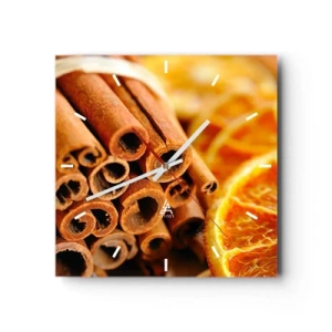 Orologio da parete - Orologio in Vetro - Senti il loro profumo? - 40x40 cm