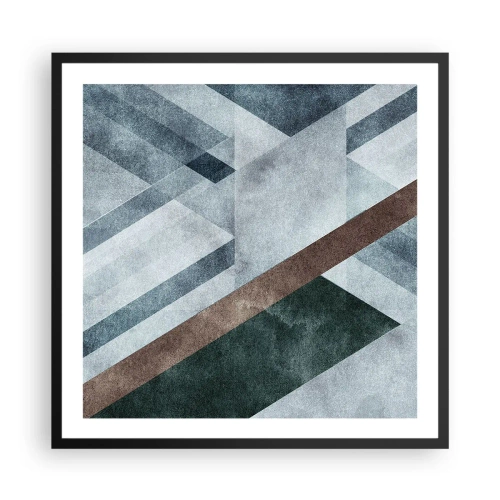 Poster in cornice nera - La ricercata eleganza della geometria - 60x60 cm