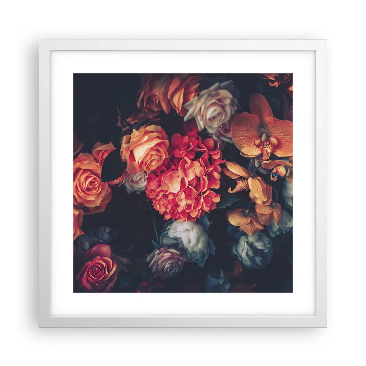 Poster in cornice bianca - Come i maestri olandesi - 40x40 cm