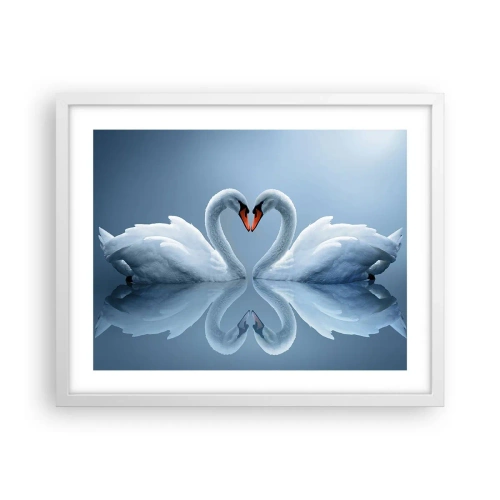 Poster in cornice bianca - Il tempo dell'amore - 50x40 cm