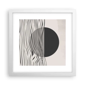 Poster in cornice bianca - Composizione a metà - 30x30 cm