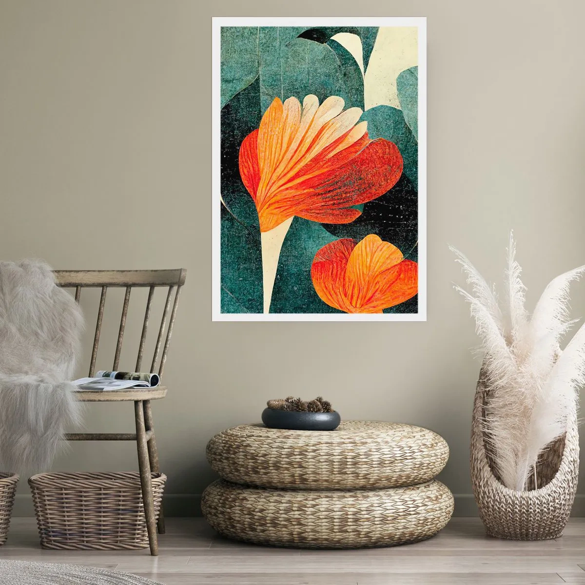 Poster - Caldo dei tropici e fresco del verde - 30x40 cm