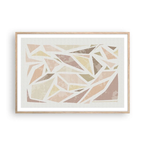 Poster in cornice rovere chiaro - Composizione da vetrata - 100x70 cm