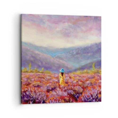 Quadro su tela - Stampe su Tela - Nel mondo di lavanda - 70x70 cm