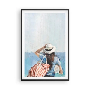 Poster in cornice nera - Benvenuti in vacanza - 61x91 cm