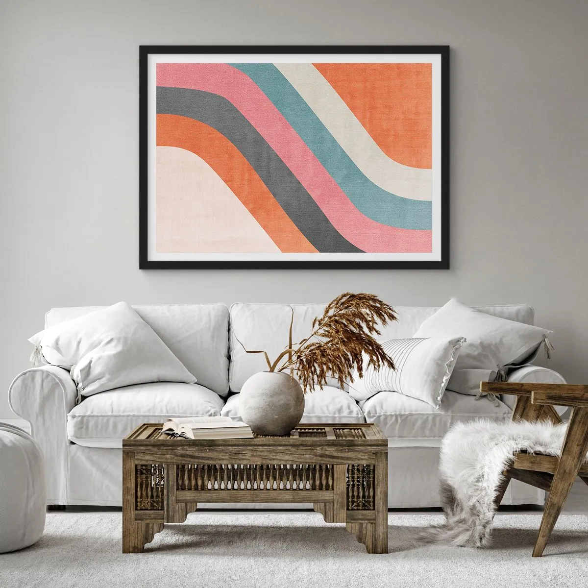 Poster in cornice nera - Composizione diagonale: movimento - 40x30 cm