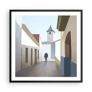 Poster in cornice nera - Passeggiata assolata - 60x60 cm