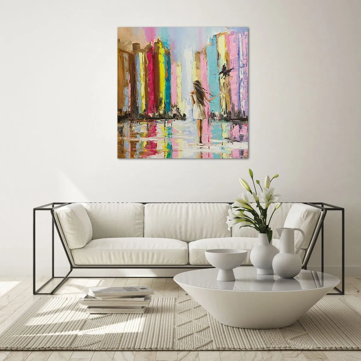 Quadro su vetro - Seguimi - 70x70 cm