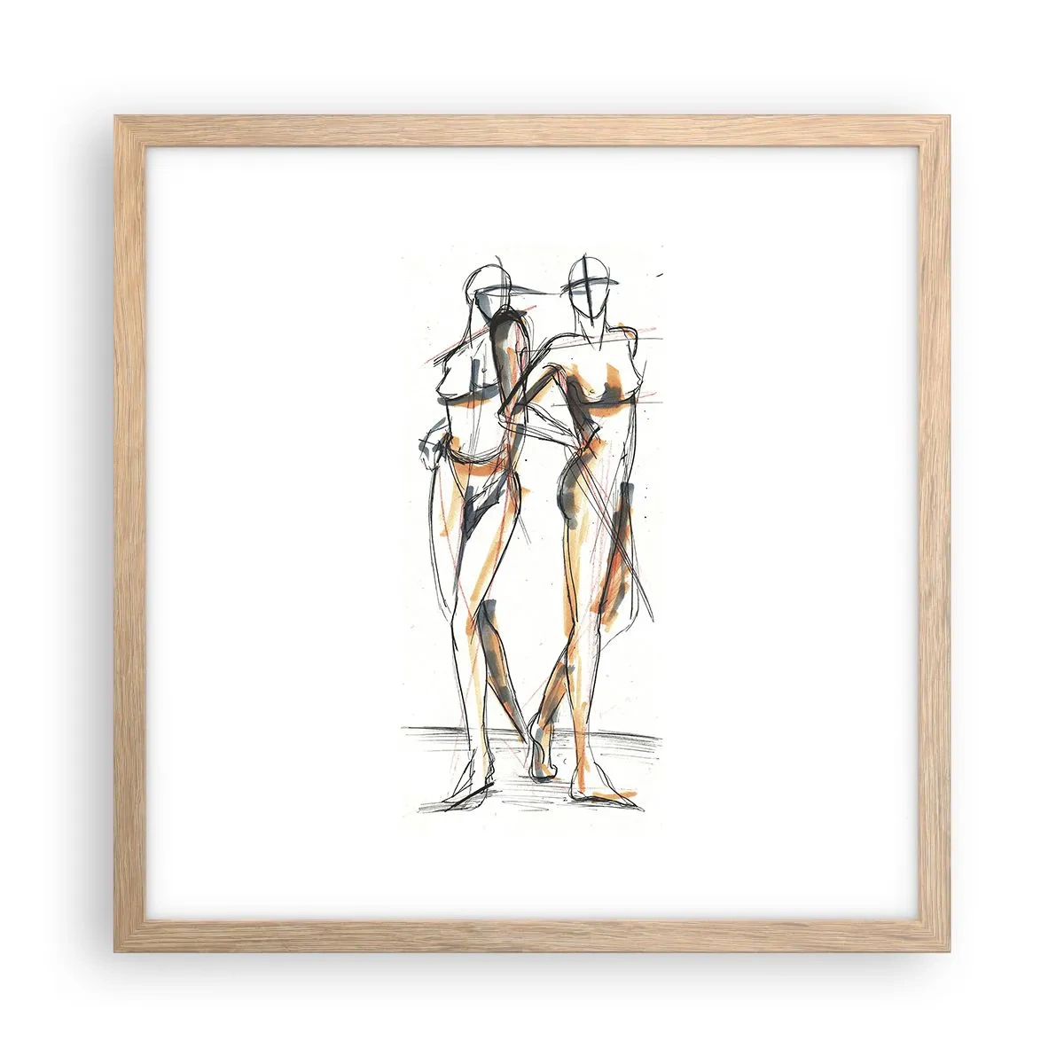Poster in cornice rovere chiaro - Studio di armonia - 40x40 cm
