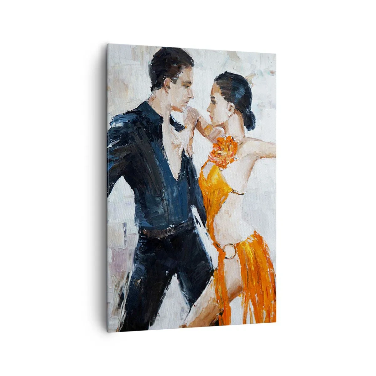Quadro su tela - Stampe su Tela - Una coppia dinamica che balla in stile latino-americano. - 80x120cm - Dirty dancing - Decorazione murale moderna per soggiorno e camera da letto ARTTOR