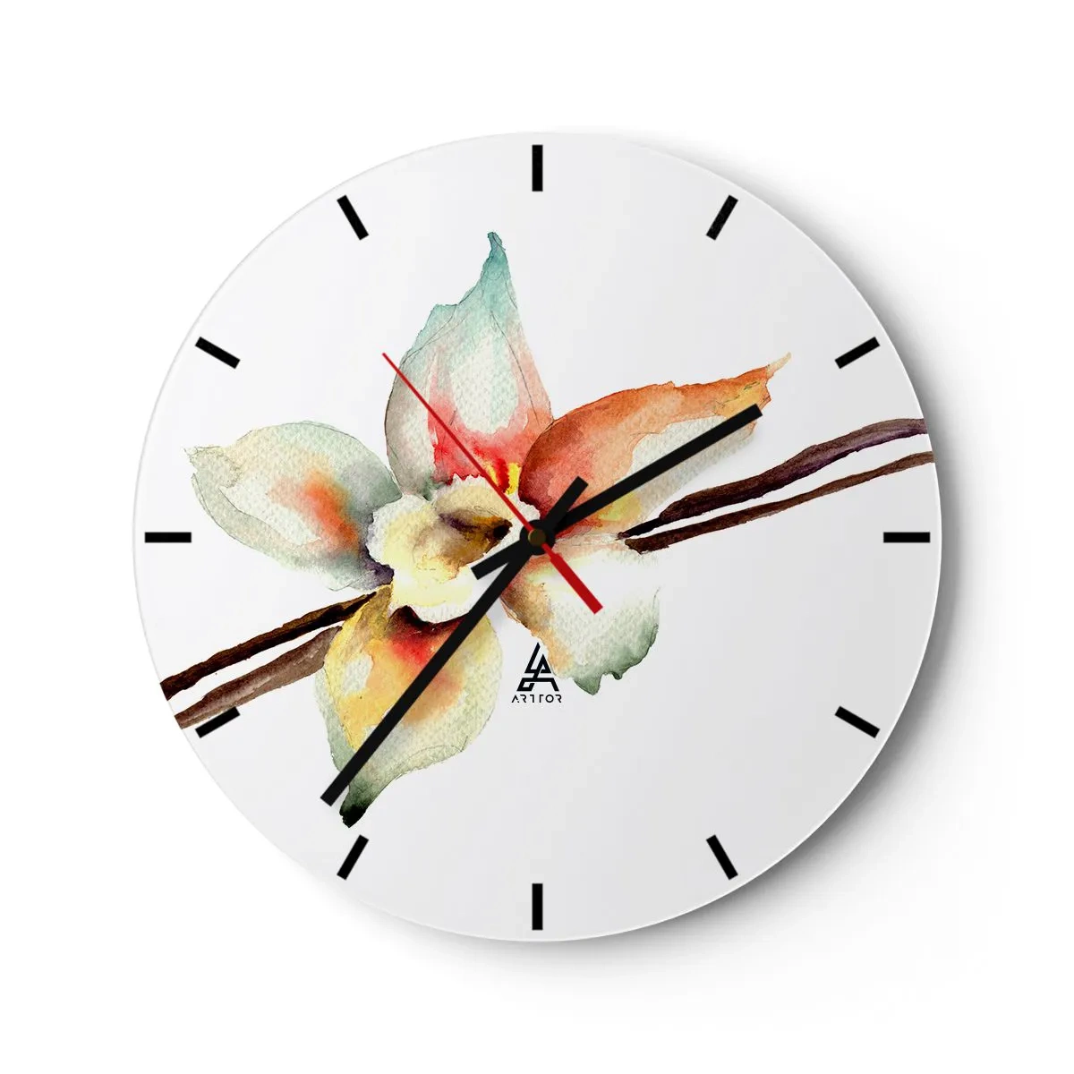 Orologio da parete - Orologio in Vetro - Dolcezza versata con la vernice - 40x40 cm