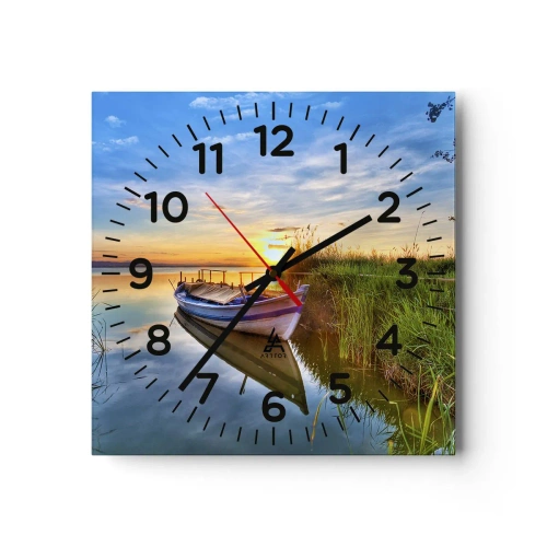 Orologio da parete - Orologio in Vetro - L'insenatura dei sogni realizzati - 30x30 cm