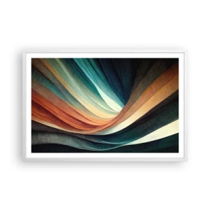 Poster in cornice bianca - Intessuto di colore - 91x61 cm