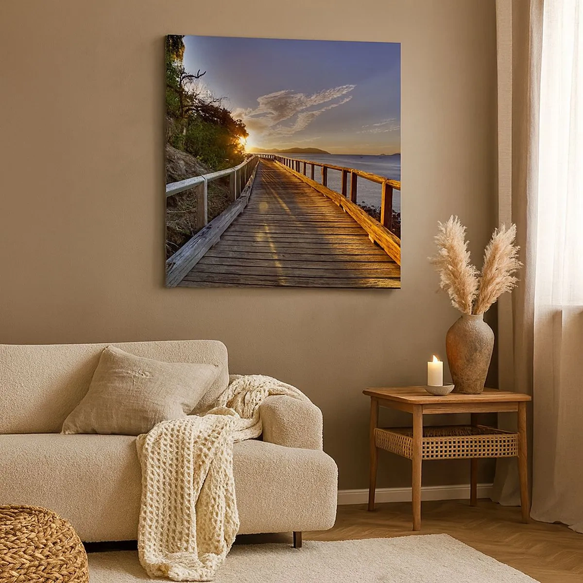 Quadro su tela - Stampe su Tela - Incamminarsi sempre verso il sole - 30x30 cm