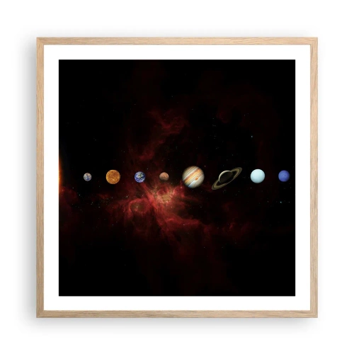 Poster in cornice rovere chiaro - Il nostro vicinato - 60x60 cm