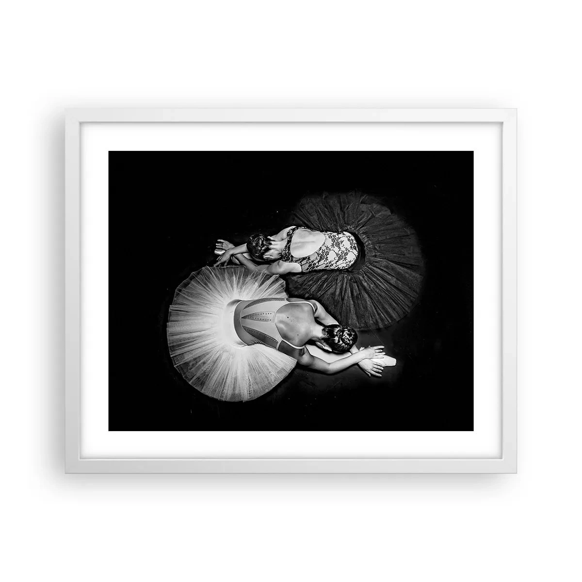 Poster in cornice bianca - Yin e yang - equilibrio ideale - 50x40 cm