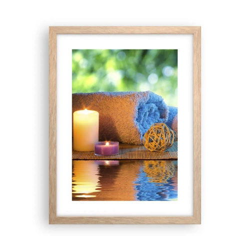 Poster in cornice rovere chiaro - Tempo per il corpo - 30x40 cm