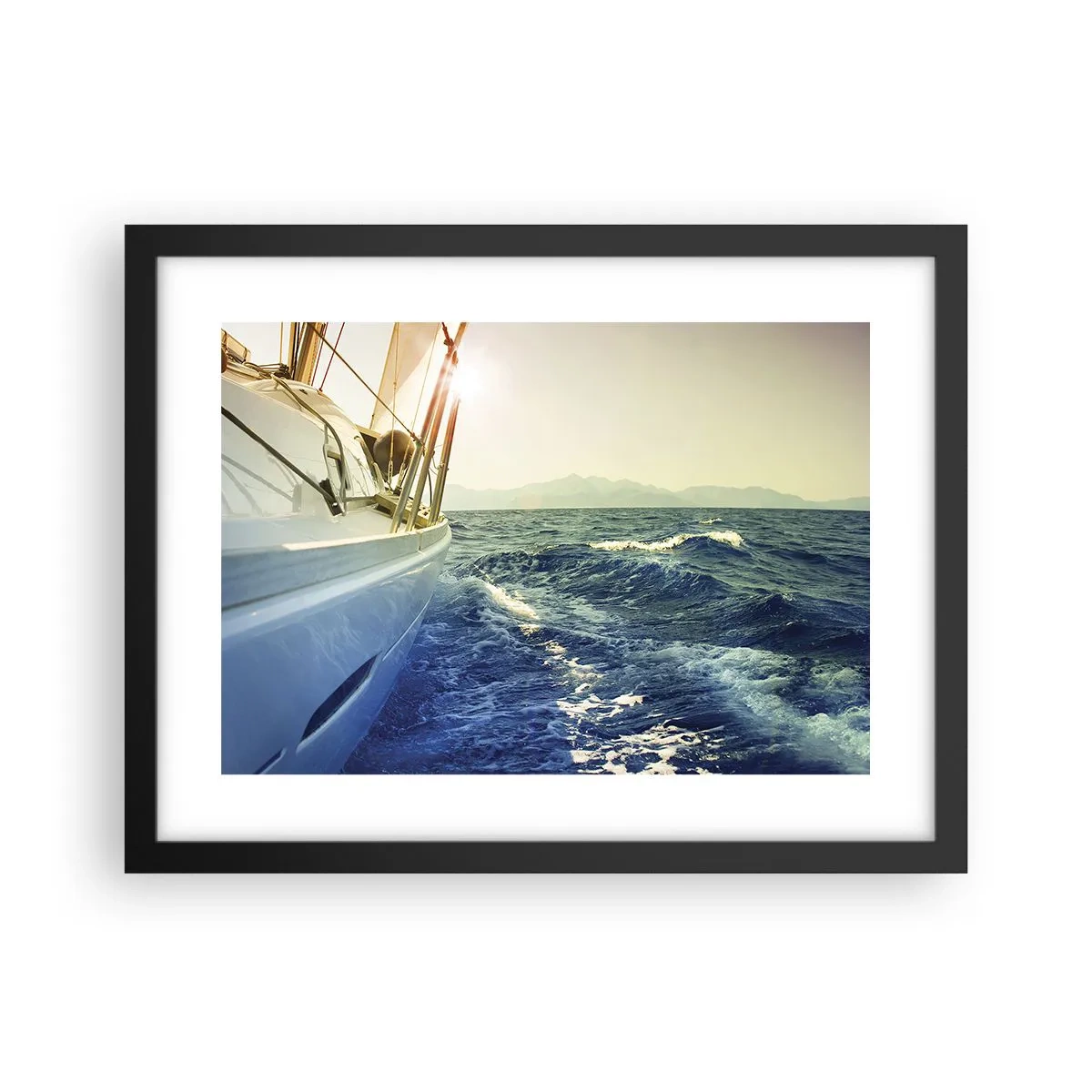 Poster in cornice nera - Verso l'avventura - 40x30 cm