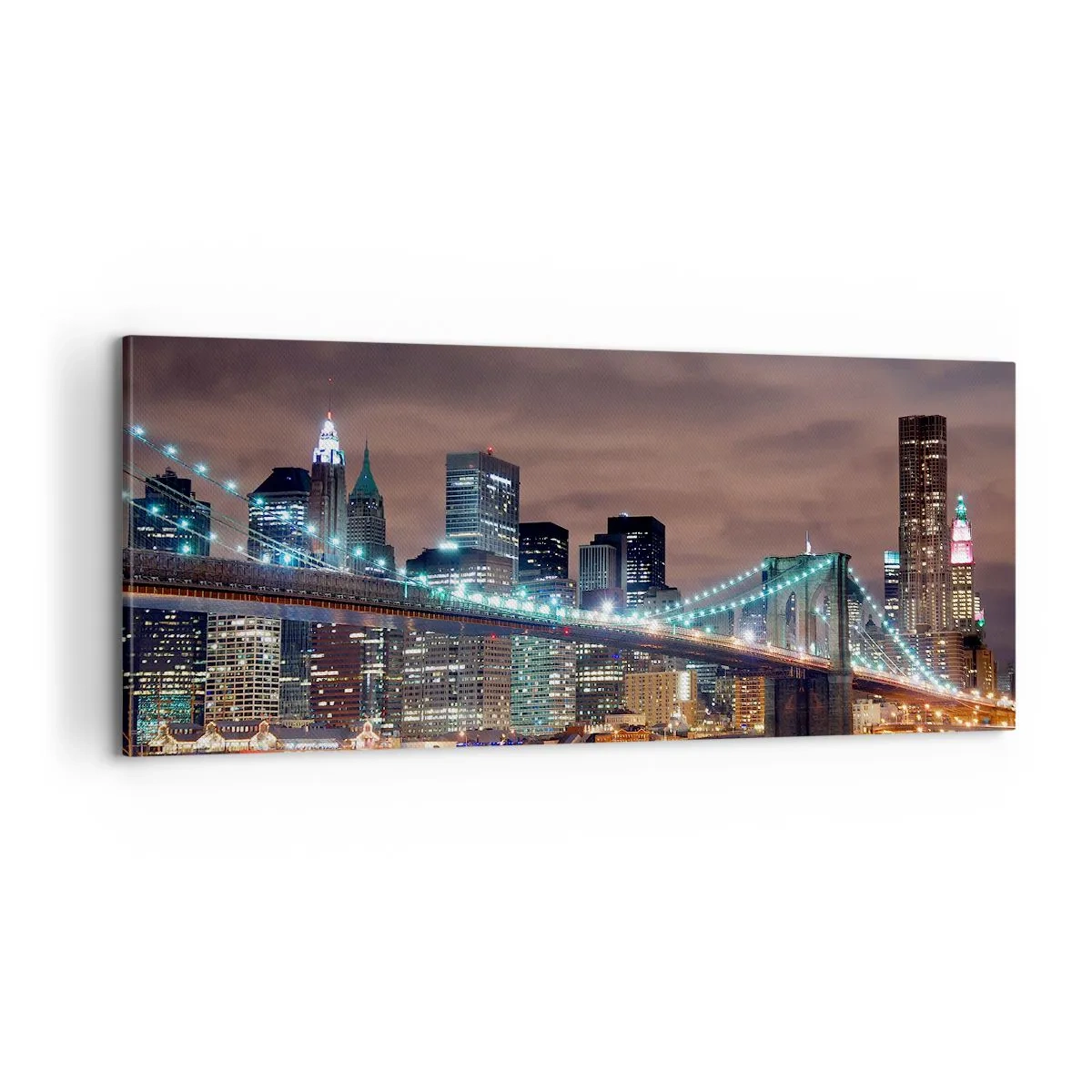 Quadro su tela - Stampe su Tela - Le luci della grande città - 100x40 cm