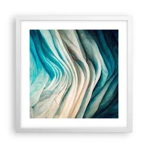 Poster in cornice bianca - Blu insaziabile - 40x40 cm