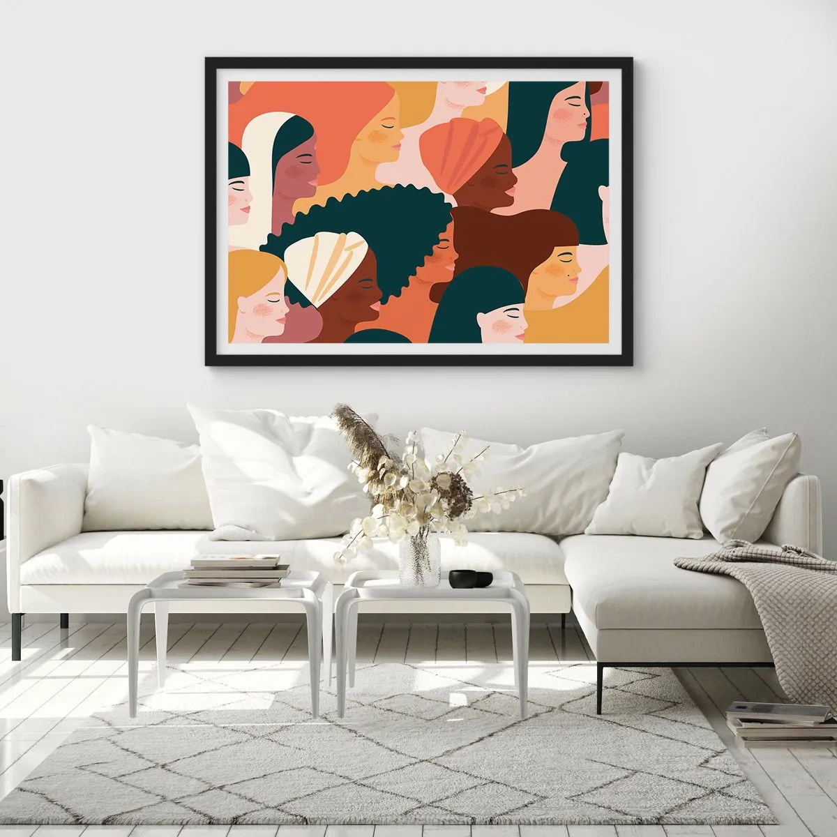 Poster in cornice nera - Solo femminilità - 50x40 cm