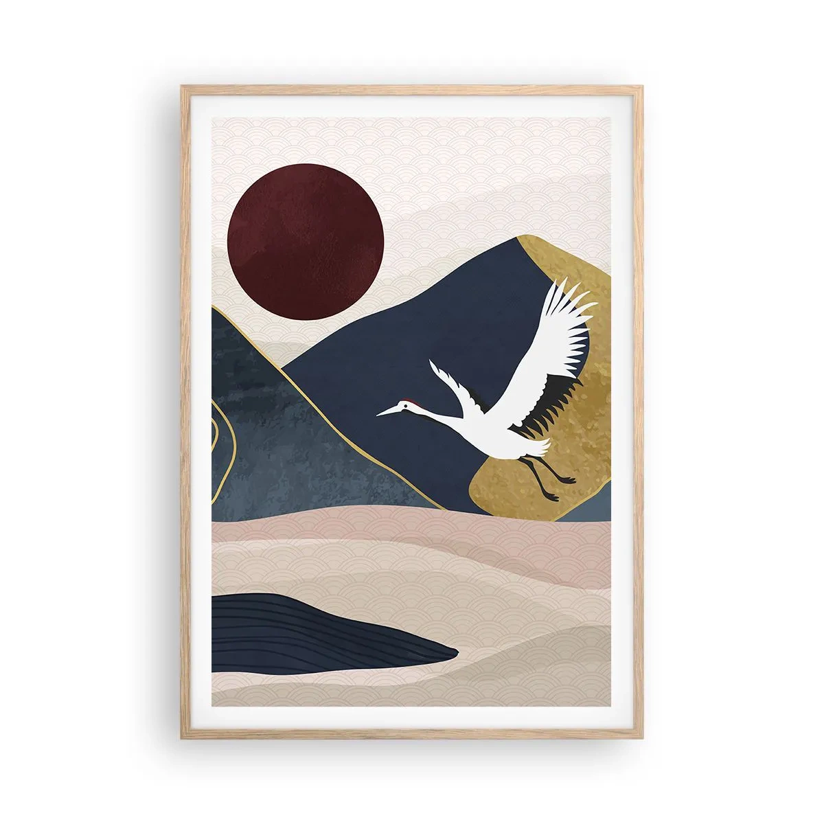 Poster in cornice rovere chiaro - E la giornata è nuovamente VOLATA - 70x100 cm