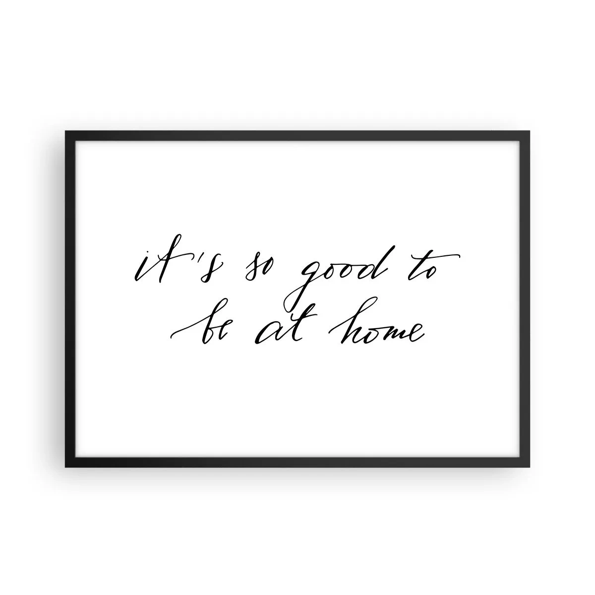 Poster in cornice nera - Lettering in stile calligrafico su sfondo bianco - 70x50cm - Tutta la verità - Decorazione murale moderna per soggiorno e camera da letto ARTTOR