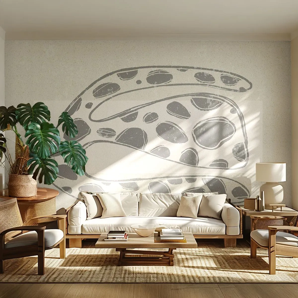 Fotomurali Premium Canvas - Creatura stranissima - Boho, Minimalismo, Luminoso - 500x350 cm