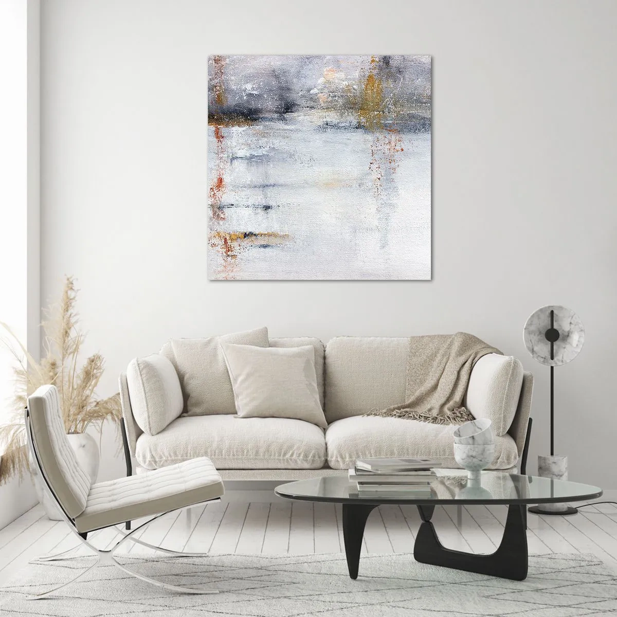 Quadro su vetro - Dietro la cortina d'aria - 30x30 cm