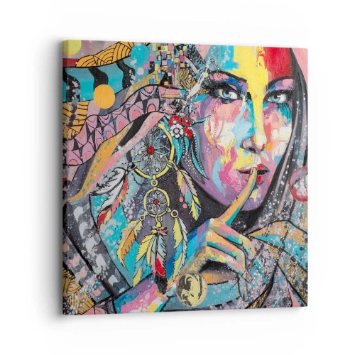Quadro su tela - Stampe su Tela - Taci, finché capirai - 30x30 cm