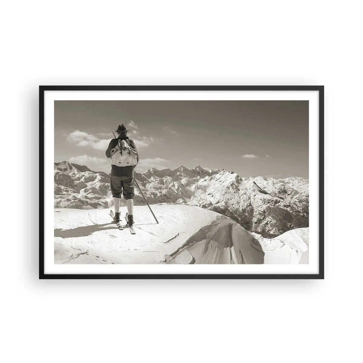Poster in cornice nera - E i monti sono immutabili - 91x61 cm