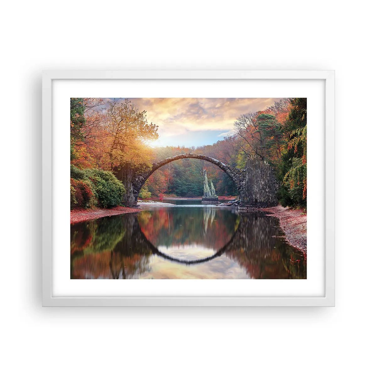 Poster in cornice bianca - Dall'altro lato dello specchio - 50x40 cm