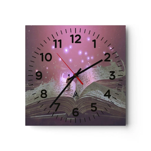 Orologio da parete - Orologio in Vetro - Invito ad un altro mondo: leggi! - 40x40 cm