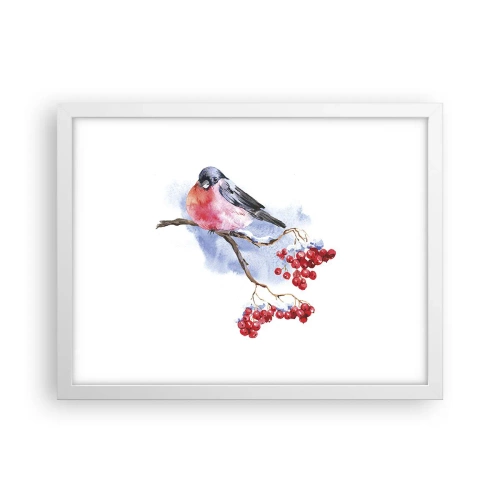 Poster in cornice bianca - L'inverno a colori - 40x30 cm