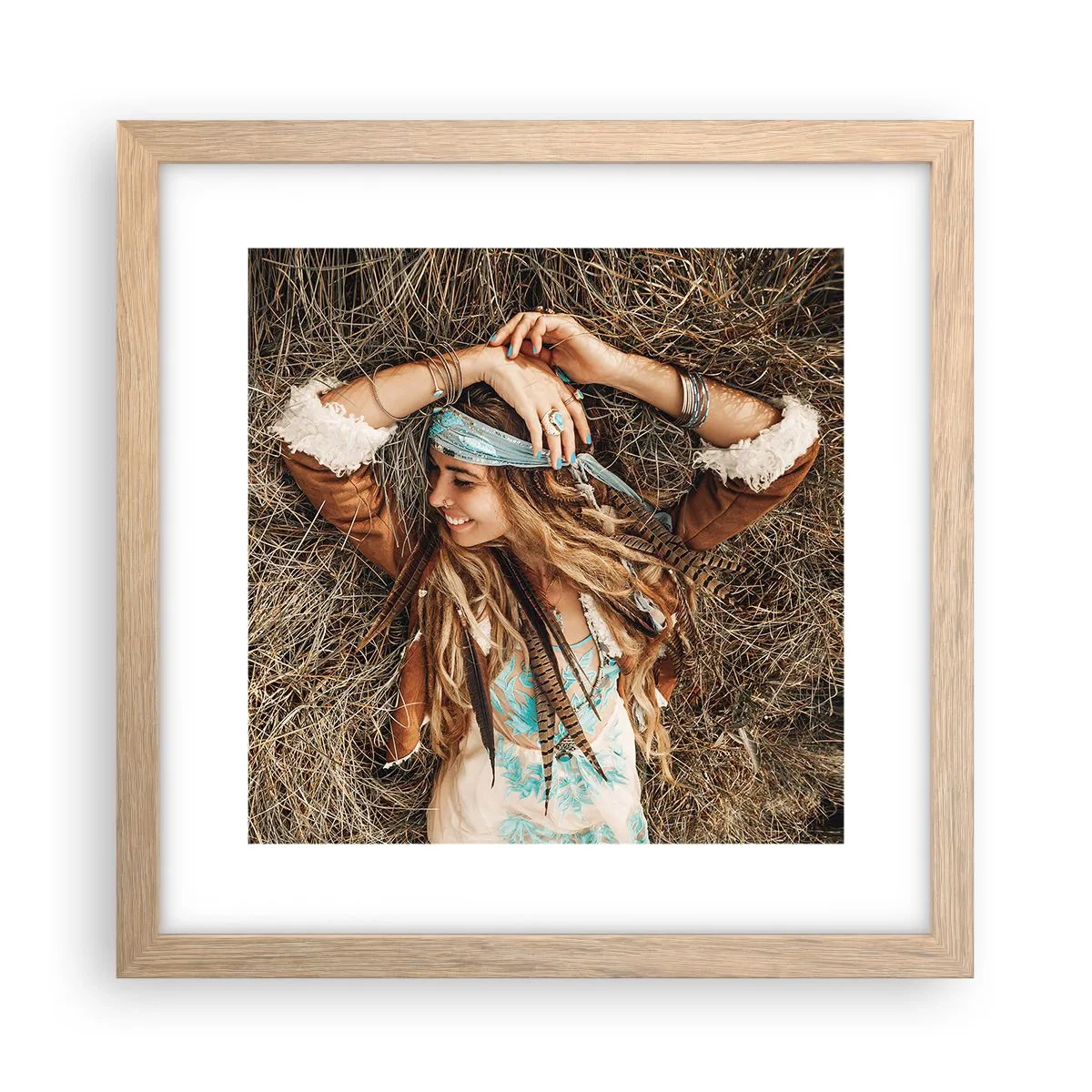 Poster in cornice rovere chiaro - Verso gli anni dell'amore - 30x30 cm