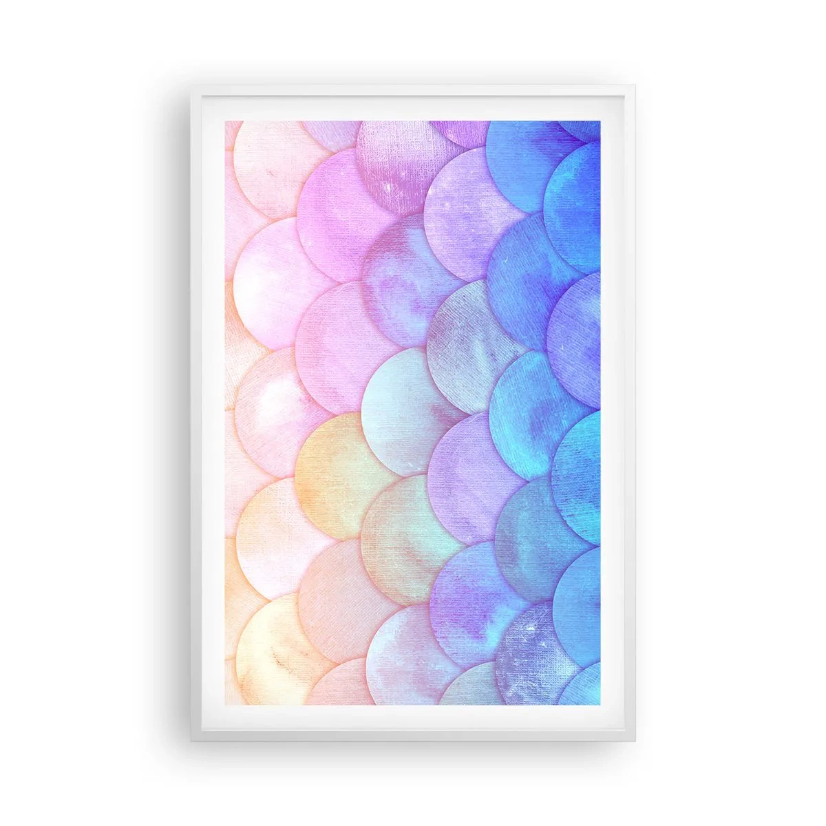 Poster in cornice bianca - Scaglie perlate - 61x91 cm