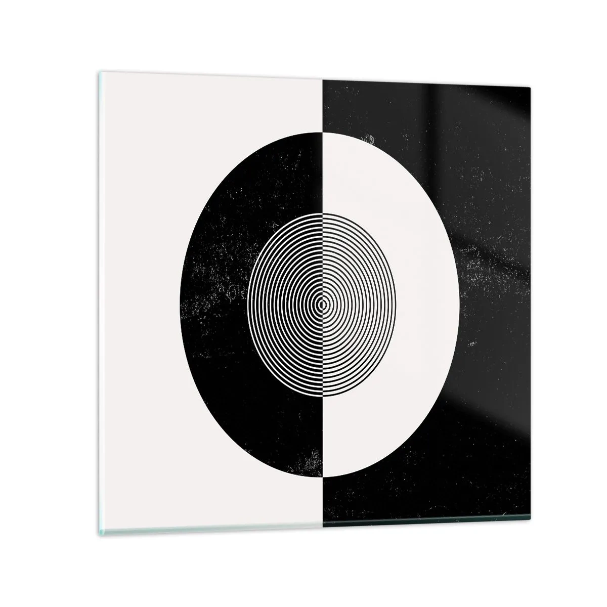 Quadro su vetro - Armonia in bianco e nero - 30x30 cm
