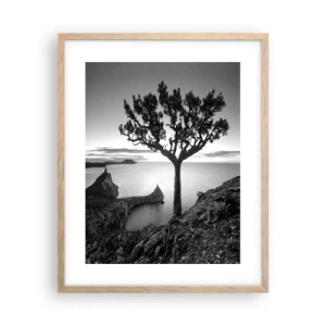 Poster in cornice rovere chiaro - Pace fino all'orizzonte - 40x50 cm