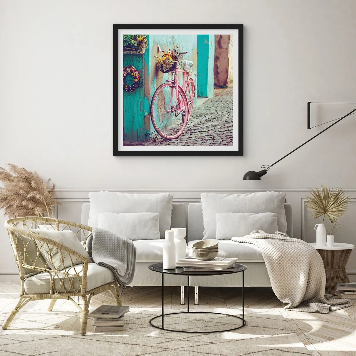 Poster in cornice nera - Torno subito - 30x30 cm