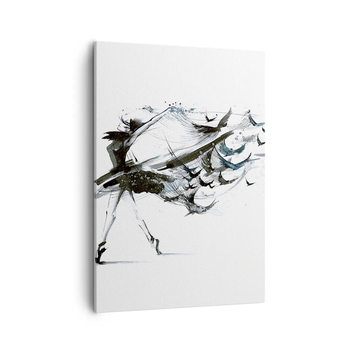 Quadro su tela - Stampe su Tela - Una ballerina con un abito dinamico a forma di uccello - 50x70cm - La magia della musica libera dall'incantesimo - Decorazione murale moderna per soggiorno e camera da letto ARTTOR