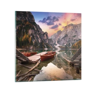 Quadro su vetro - La promessa del giorno - 30x30 cm